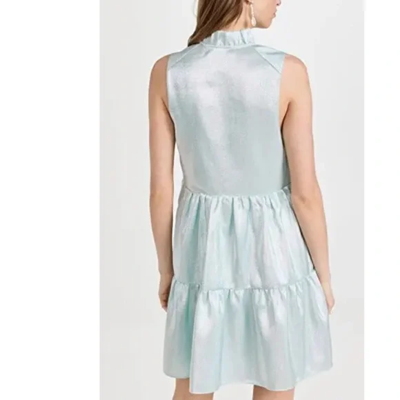 amanda uprichard blue mini dress Amanda Uprichard Strapless Puzzle Mini Dress main image 0
